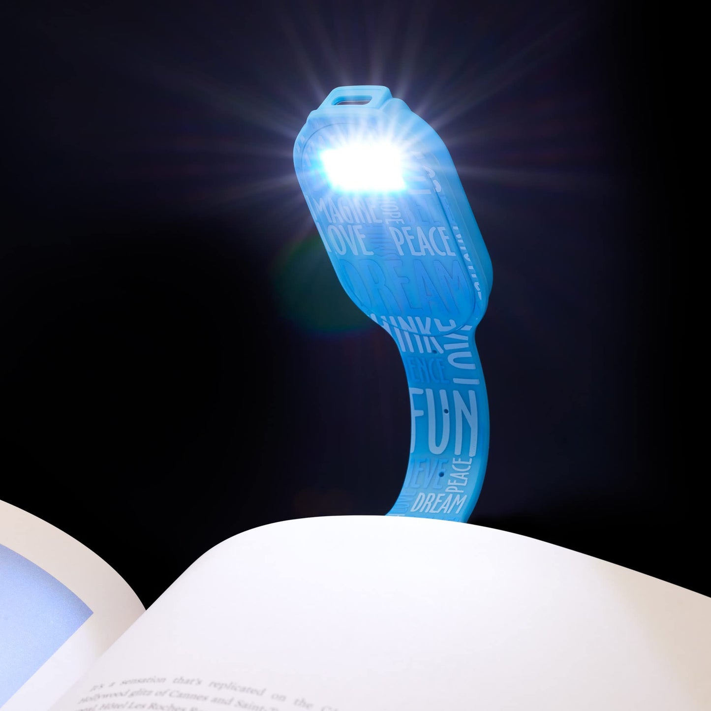Skorter | Gifts for readers and writers Usb rechargeable 2-in-1 Led reading light & bookmark - Blue