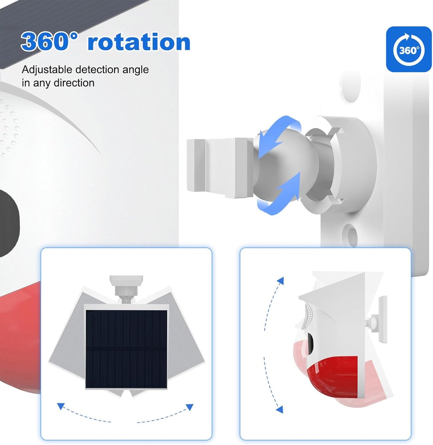 Skorter | Solar Motion Sensor Alarm with 120dB Siren and LED Strobe – Feronix