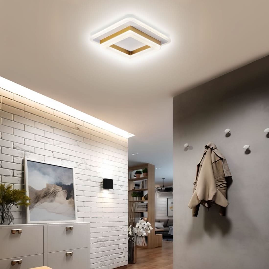 Skorter | Square LED Ceiling Light for Modern Interiors