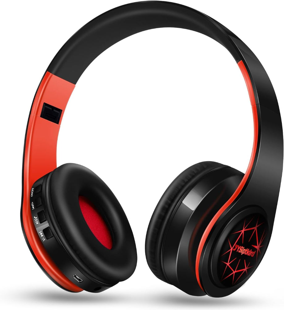 Skorter | Over-Ear v5.3 Bluetooth Headphones - Stereo & LED Light