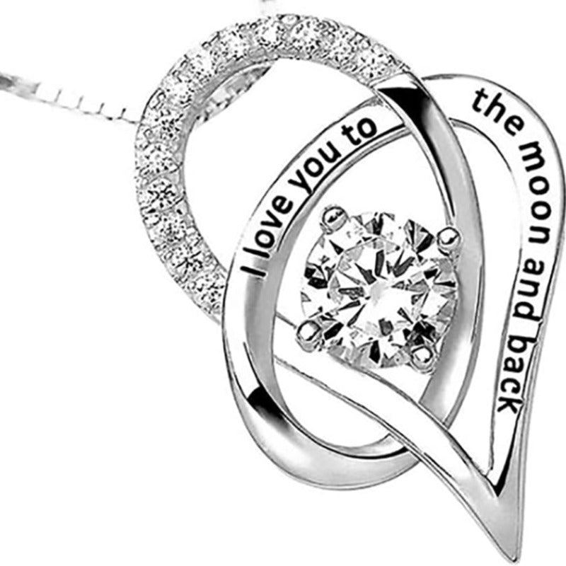 Skørter | CZ Crystal I Love You To The Moon And Back Pendant Necklace
