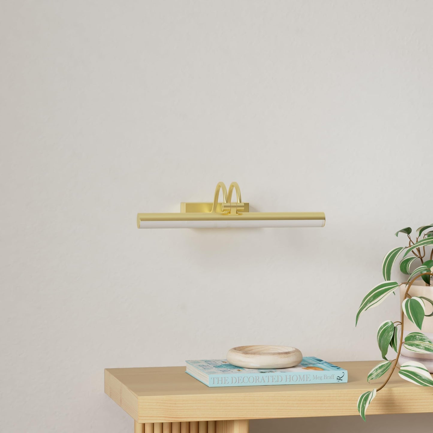 Skorter | Raifoolly 13In Battery-Powered Picture Lighting - Dimmable Remote-Controlled Artistic Lighting In Brass For Wall Display