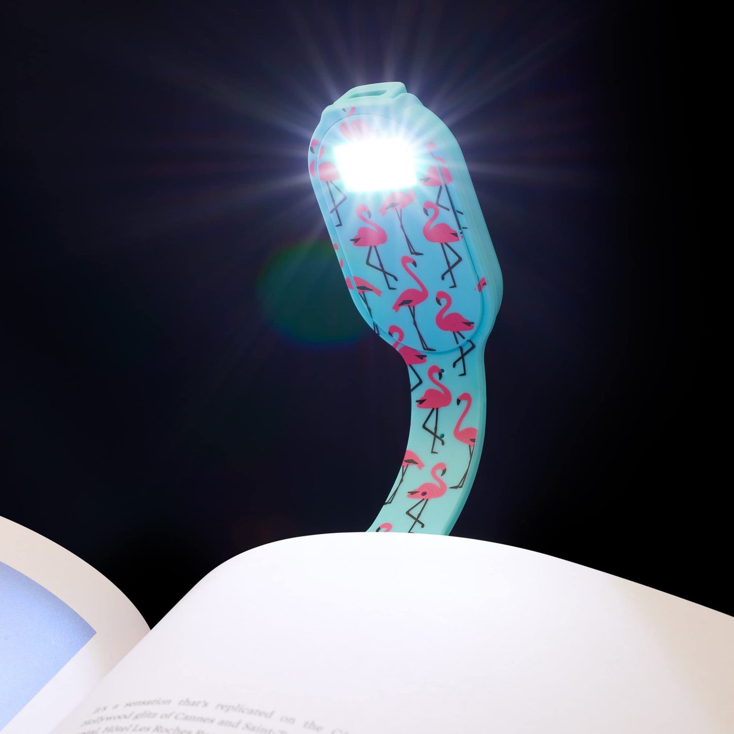 Skorter | Gifts For Readers & Writers Rechargeable 2-in-1 LED Book Light & Bookmark - Flamingo Color