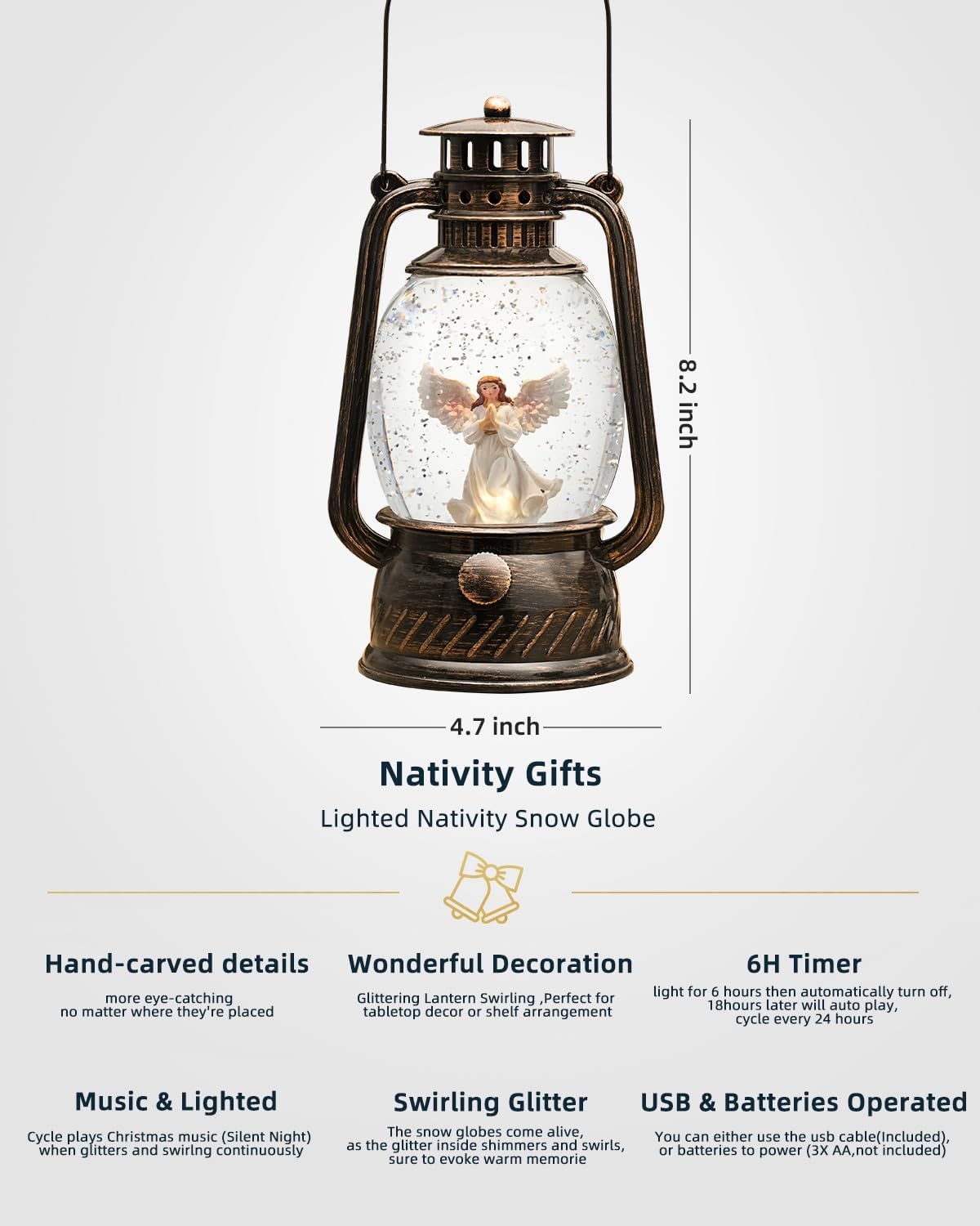 Skorter | Autumn Gloss Decorative Lamp with Pumpkins – Warm LED Light and 6-Hour Timer