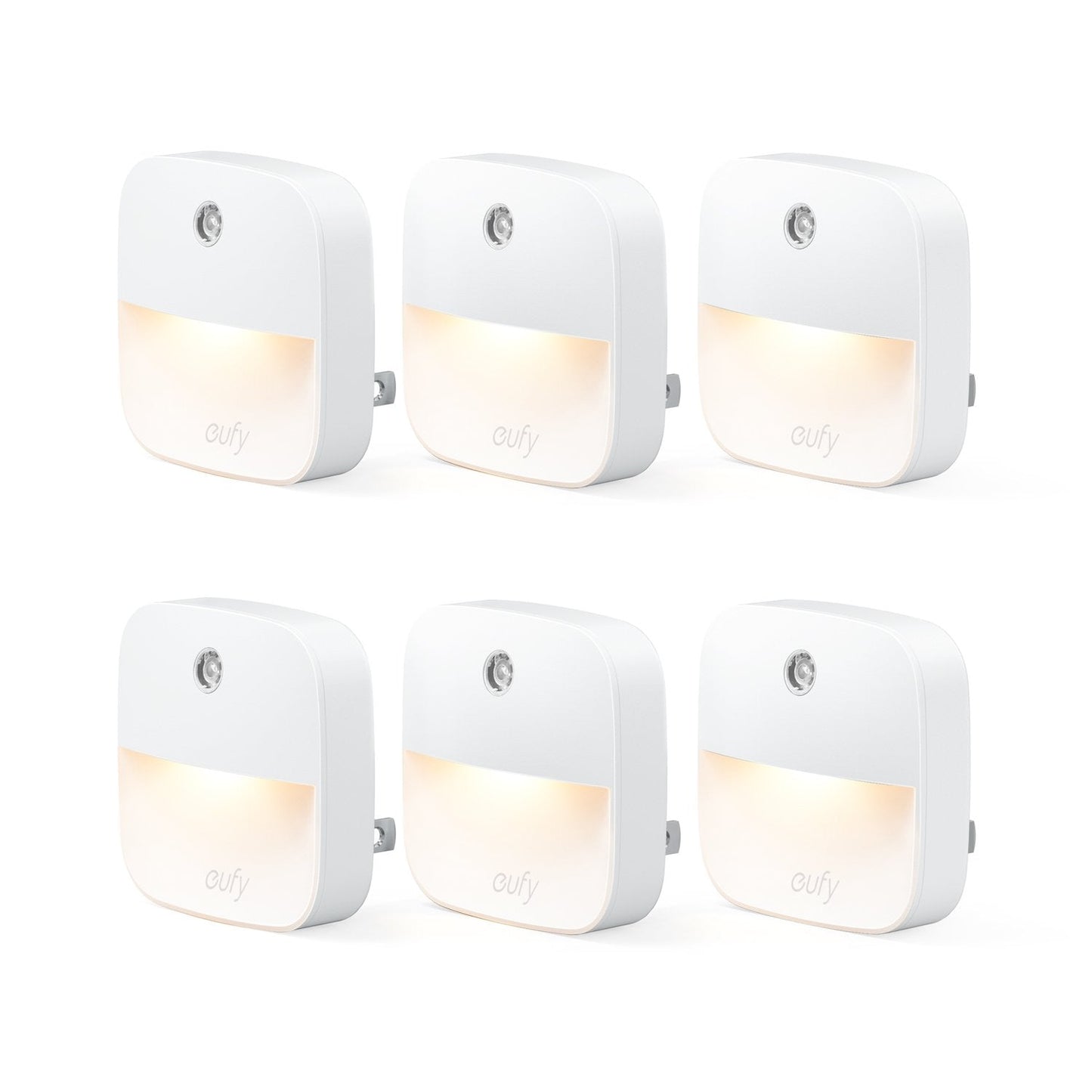 Skorter | Eufy Plug-In Night Light 6-Pack, Warm White LED, Twilight-to-Dawn Sensor, Energy Efficient