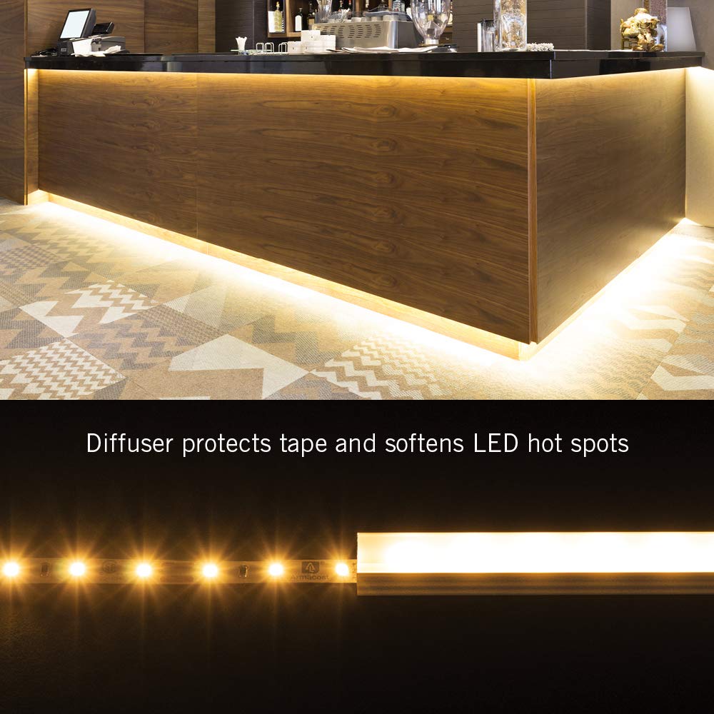 Skorter | Armacost Lighting Led Tape Light Mounting Channel 5-Pack, White Aluminum