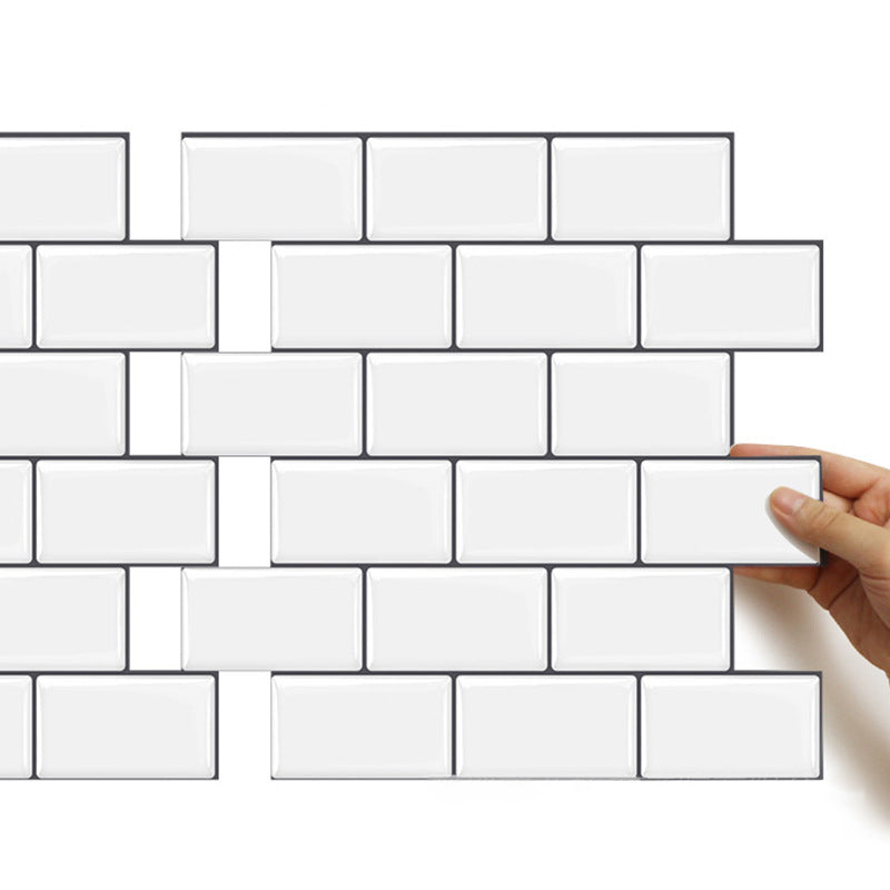 Skorter | 12"x 12" Resin Mosaic Tiles Square Self-Adhesive Tiles for Backsplash & Wall Tile