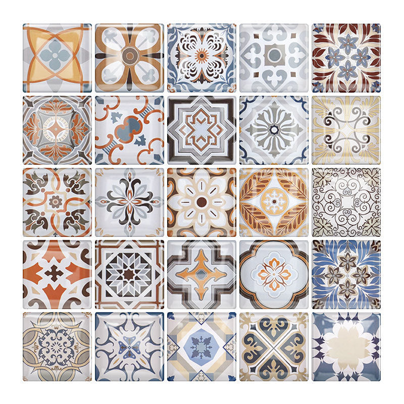 Skorter | 12"x 12" Resin Mosaic Tiles Square Self-Adhesive Tiles for Backsplash & Wall Tile