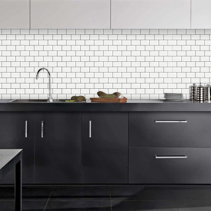 Skorter | 12"x 12" Resin Mosaic Tiles Square Self-Adhesive Tiles for Backsplash & Wall Tile