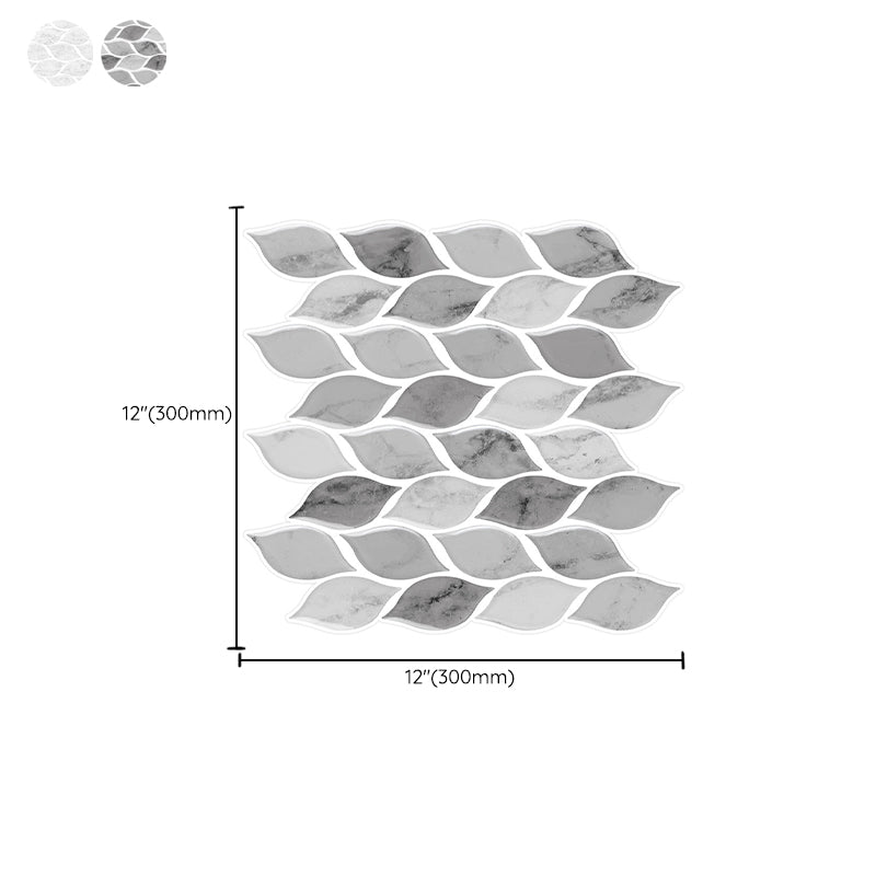 Skorter | 12"x 12" Resin Mosaic Tiles Square Self-Adhesive Tiles for Backsplash & Wall Tile