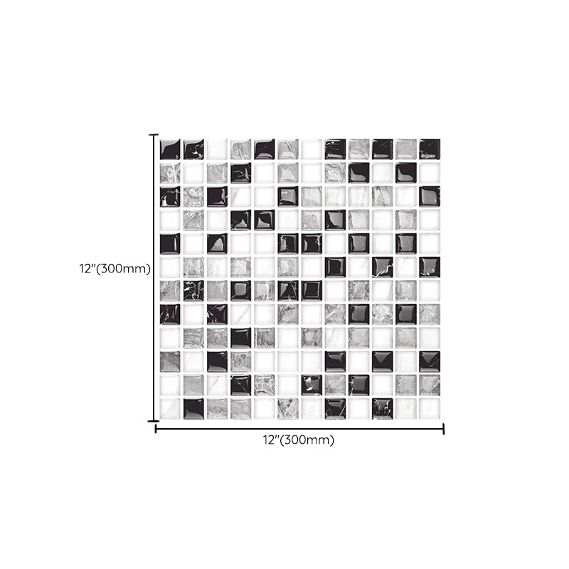 Skorter | 12"x 12" Resin Mosaic Tiles Square Self-Adhesive Tiles for Backsplash & Wall Tile