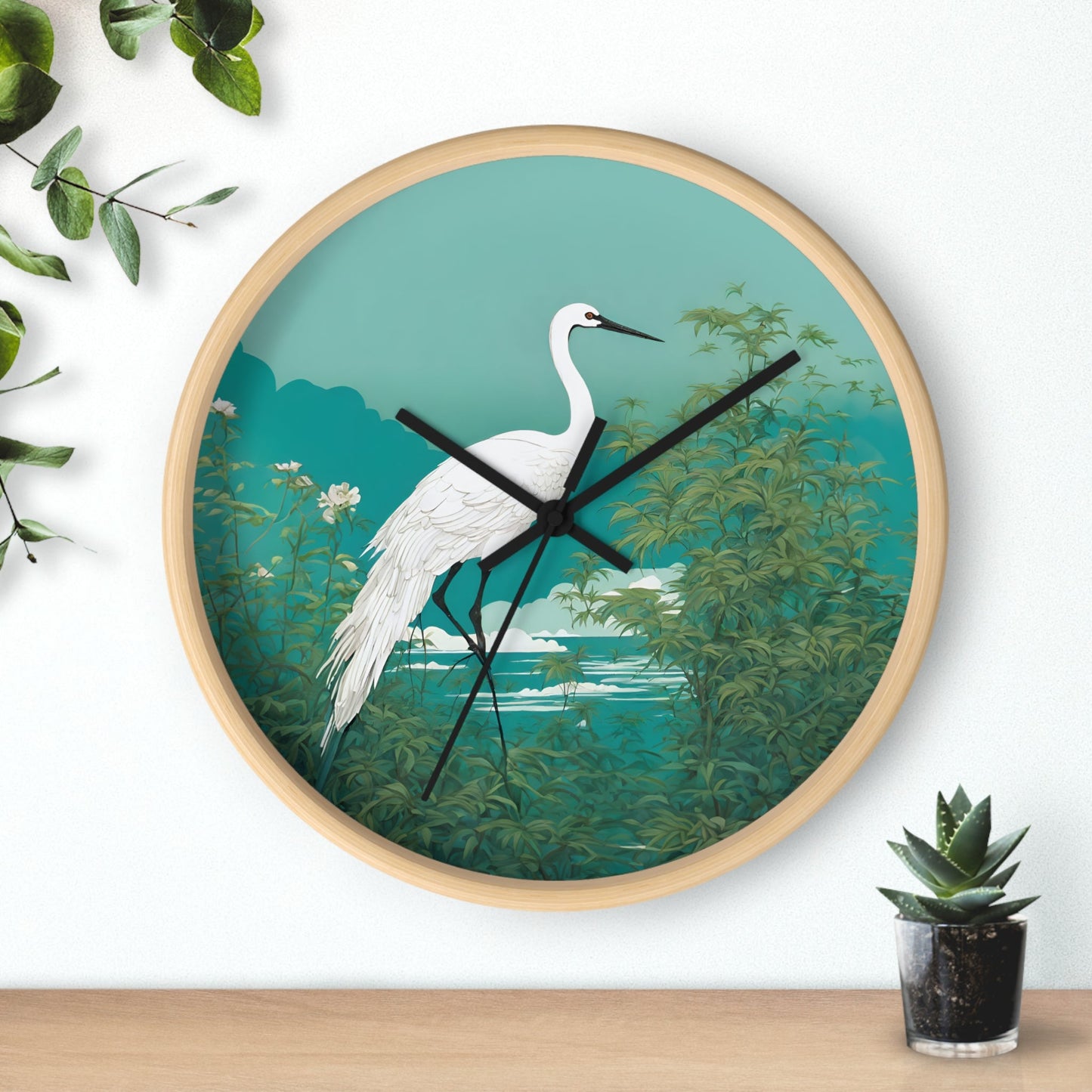 Skorter | Crane Art Wall clock