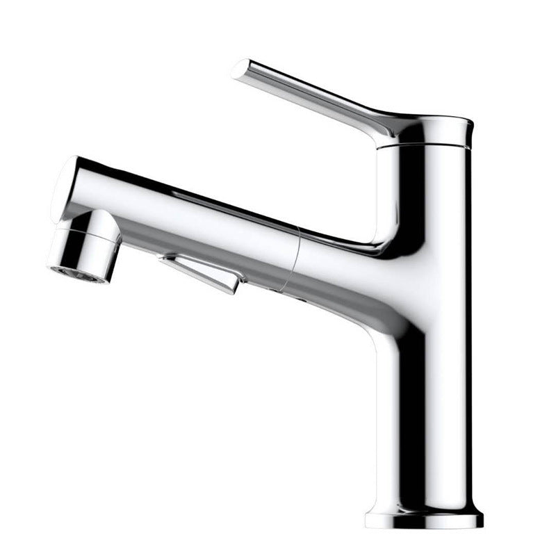 Skorter | Round Vessel Sink Bathroom Faucet Simple Style Faucet with Brass Material