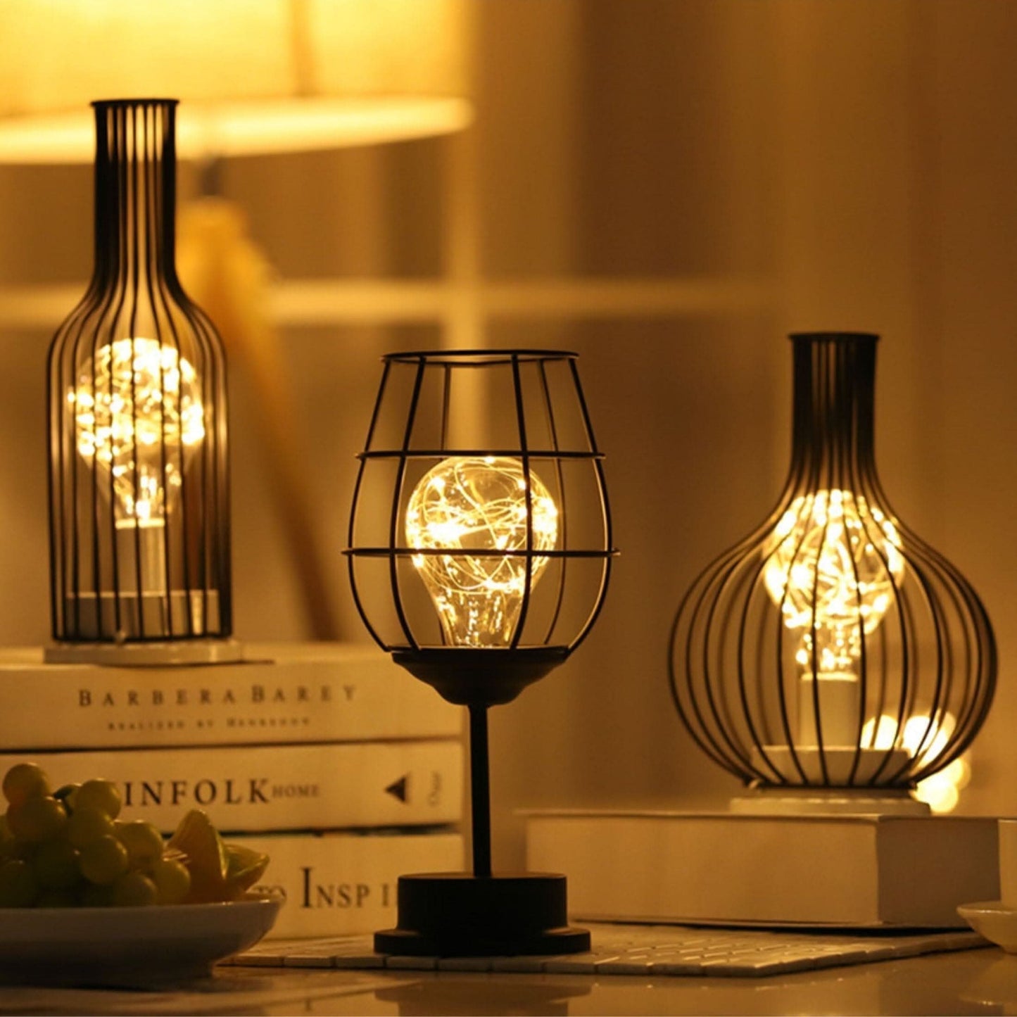 Skorter | Modern Black Table Lamp with Fabric Shade 45cm