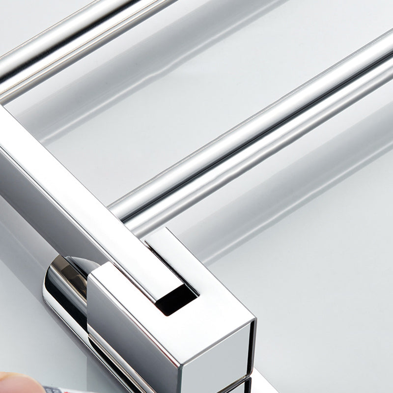 Skorter | Chrome Modern Bathroom Hardware Set Stainless Steel Towel Hook/Towel Bar & Bath Shelf