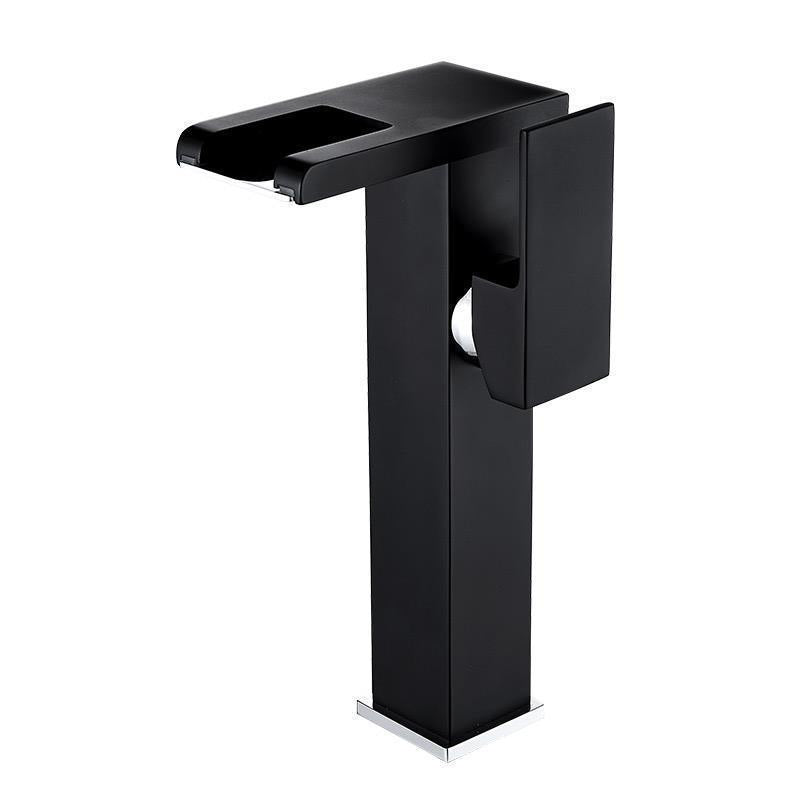 Skorter | Modern Faucet for Sink Brass Lever Handles LED Waterfall Sink Mixer