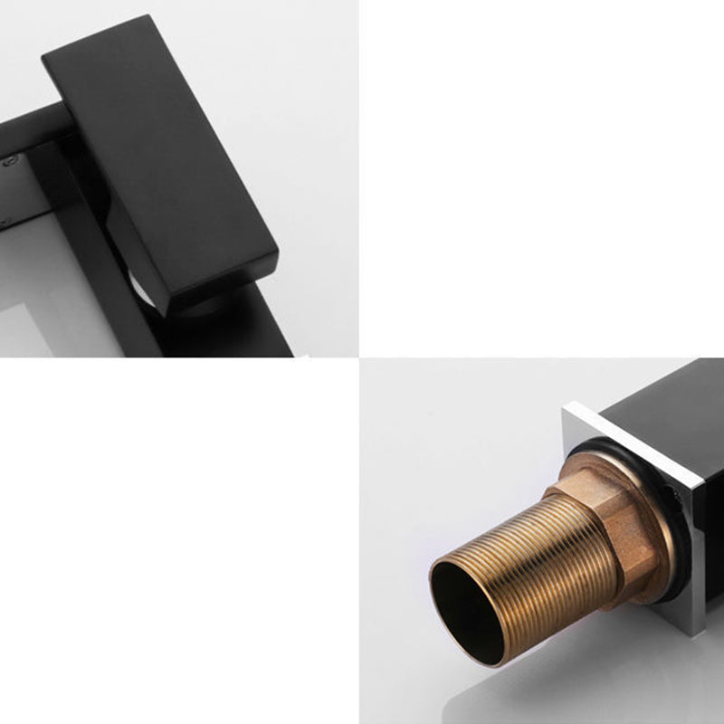 Skorter | Modern Faucet for Sink Brass Lever Handles LED Waterfall Sink Mixer