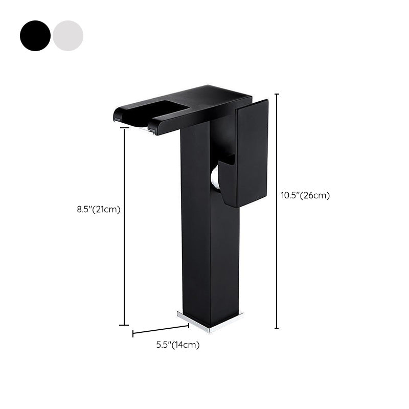 Skorter | Modern Faucet for Sink Brass Lever Handles LED Waterfall Sink Mixer