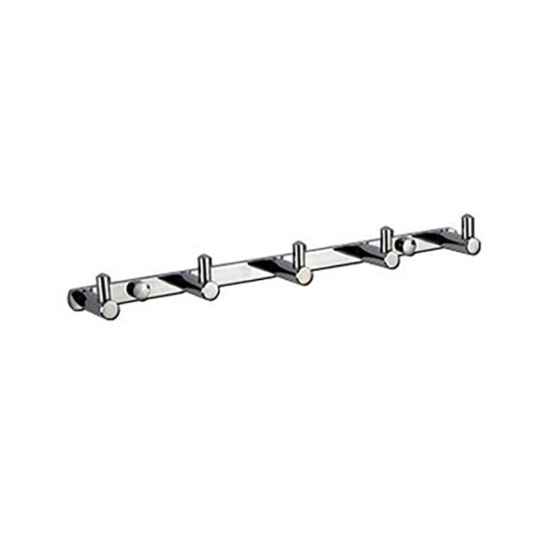 Skorter | Polished Chrome Modern Bathroom Accessory Set Silver Towel Holder/Bath Shelf