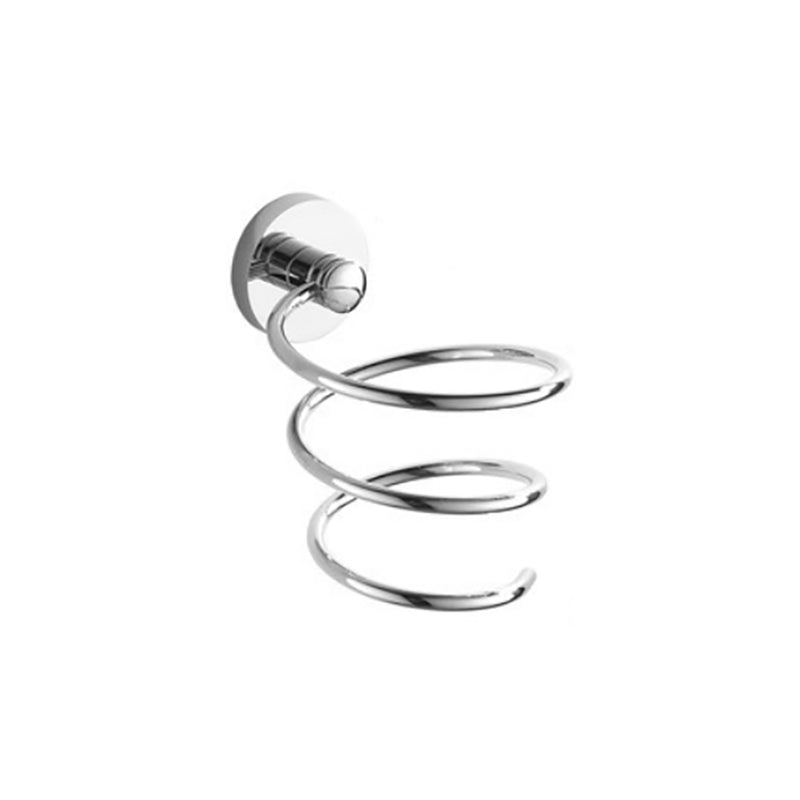 Skorter | Polished Chrome Modern Bathroom Accessory Set Silver Towel Holder/Bath Shelf