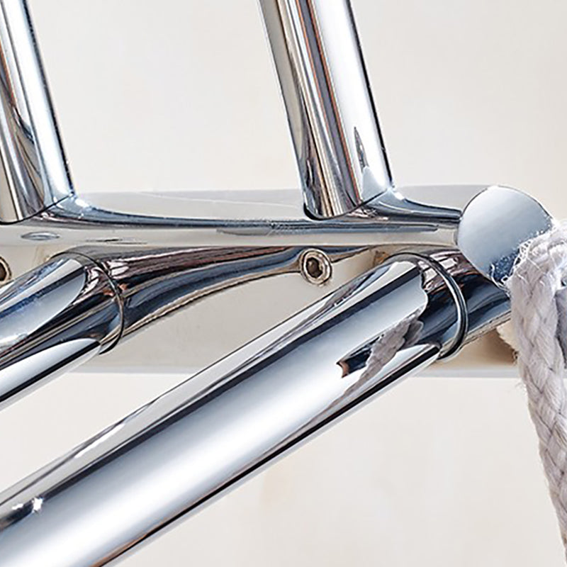 Skorter | Polished Chrome Modern Bathroom Accessory Set Silver Towel Holder/Bath Shelf