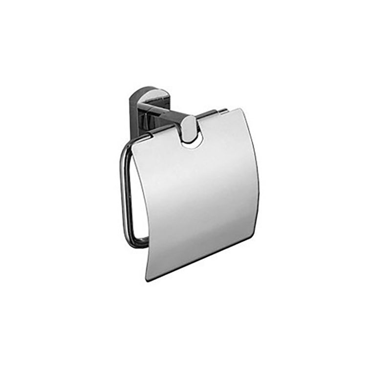 Skorter | Polished Chrome Modern Bathroom Accessory Set Silver Towel Holder/Bath Shelf