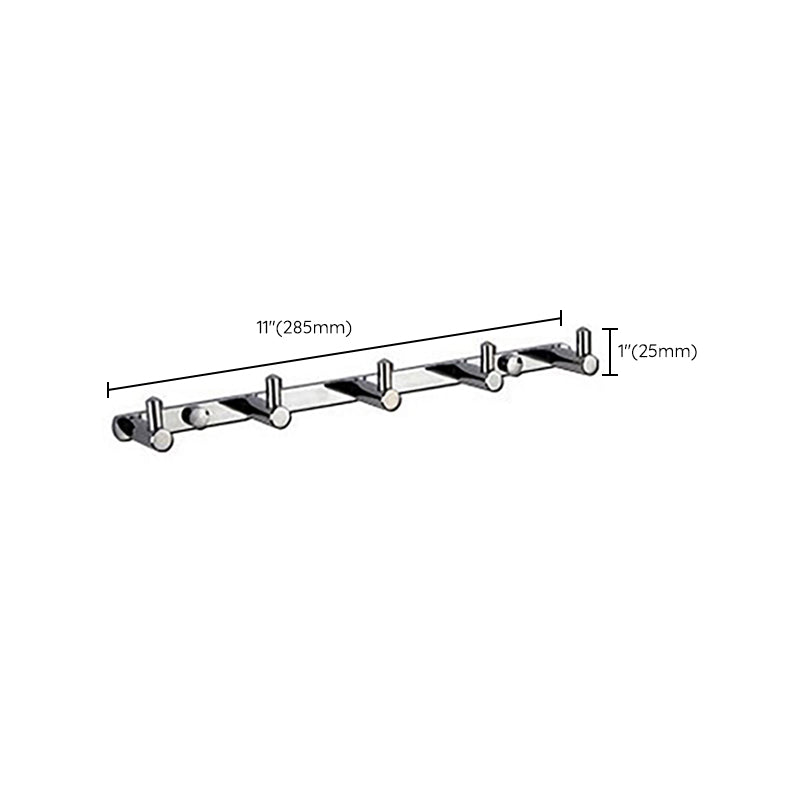 Skorter | Polished Chrome Modern Bathroom Accessory Set Silver Towel Holder/Bath Shelf