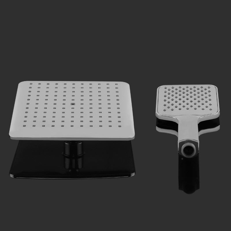 Skorter | Chrome Square Shower Head Combination Wall Mounted and Ceiling Mounted Handheld Shower