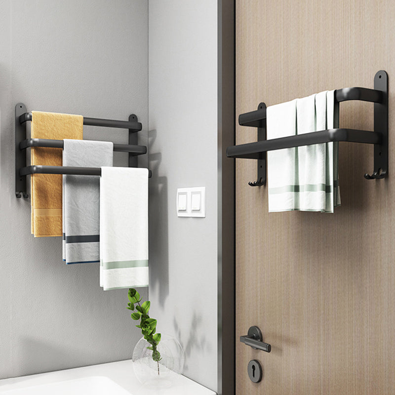 Skorter | Modern black aluminum bathroom furniture set towel bar bathroom fittings