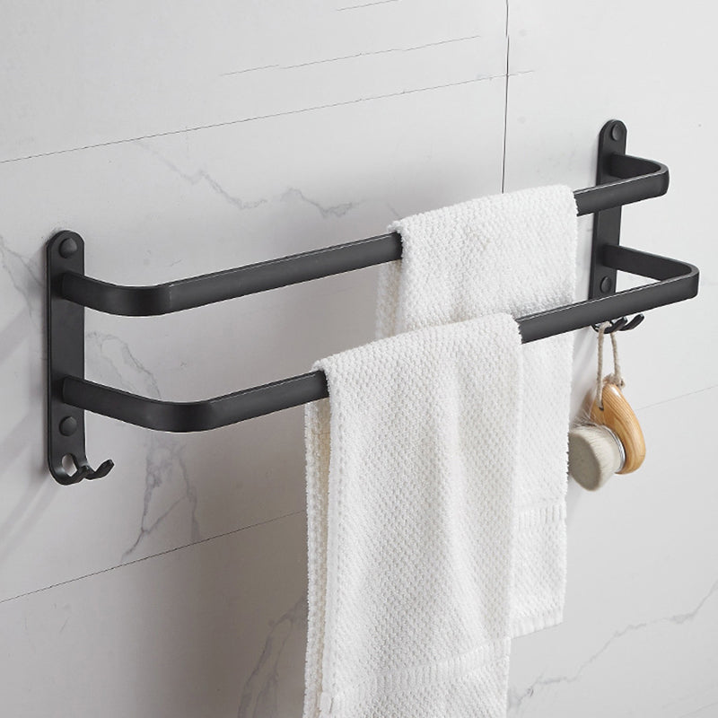 Skorter | Modern black aluminum bathroom furniture set towel bar bathroom fittings