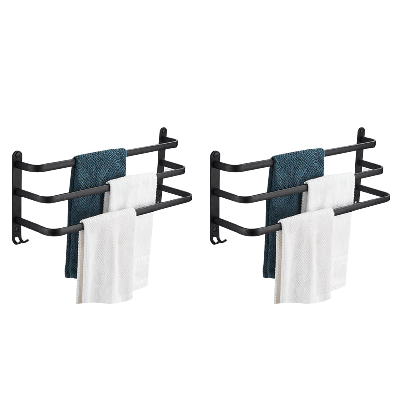 Skorter | Modern black aluminum bathroom furniture set towel bar bathroom fittings