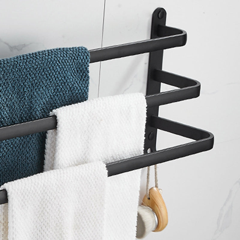 Skorter | Modern black aluminum bathroom furniture set towel bar bathroom fittings