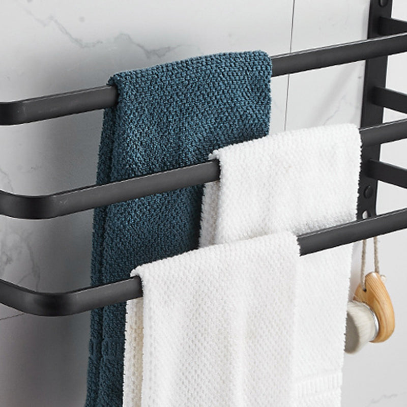Skorter | Modern black aluminum bathroom furniture set towel bar bathroom fittings