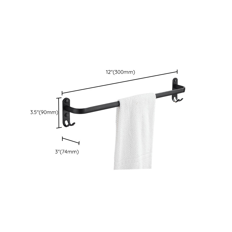 Skorter | Modern black aluminum bathroom furniture set towel bar bathroom fittings