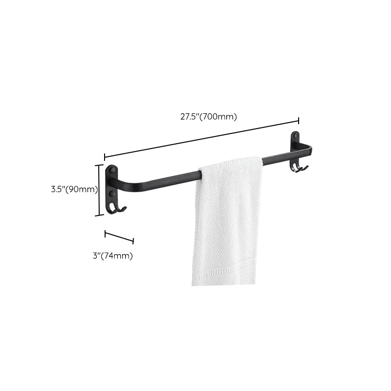 Skorter | Modern black aluminum bathroom furniture set towel bar bathroom fittings