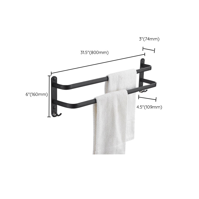 Skorter | Modern black aluminum bathroom furniture set towel bar bathroom fittings
