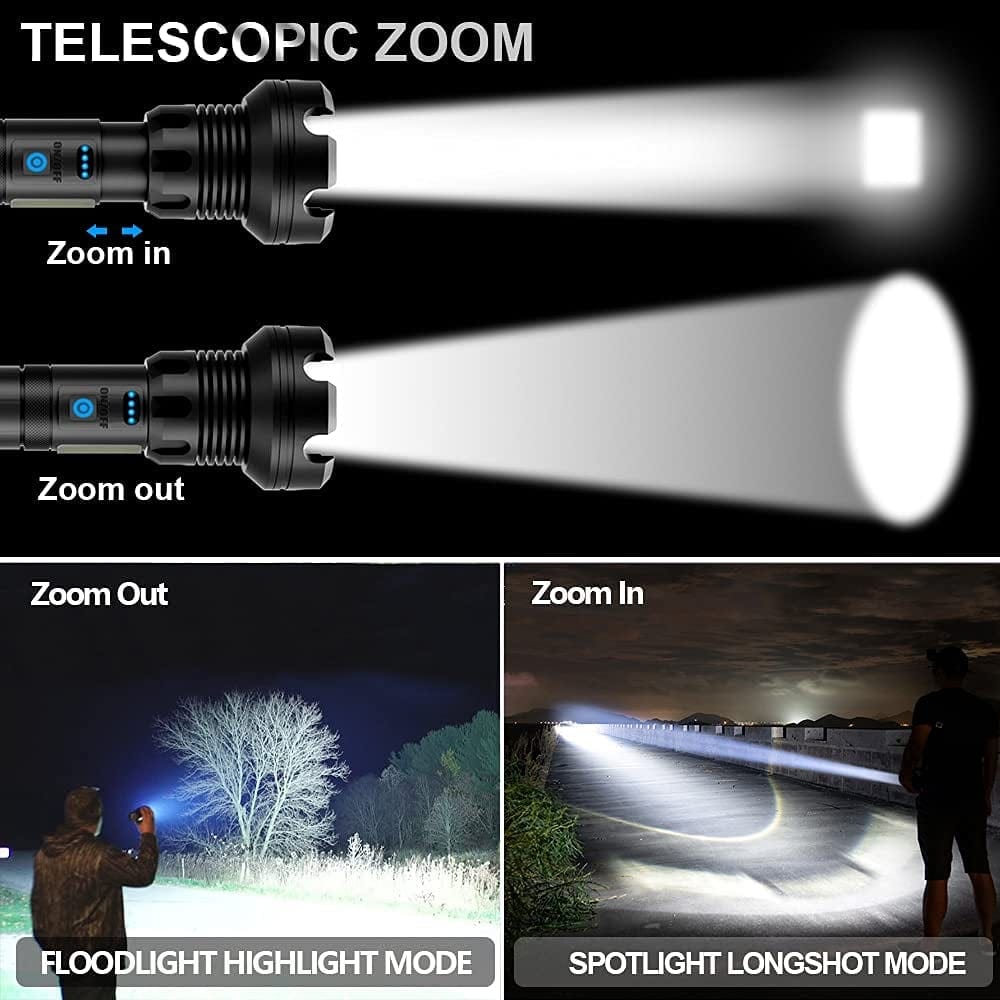 ApexBeam™ LED Rechargeable Tactical Laser Flashlight
