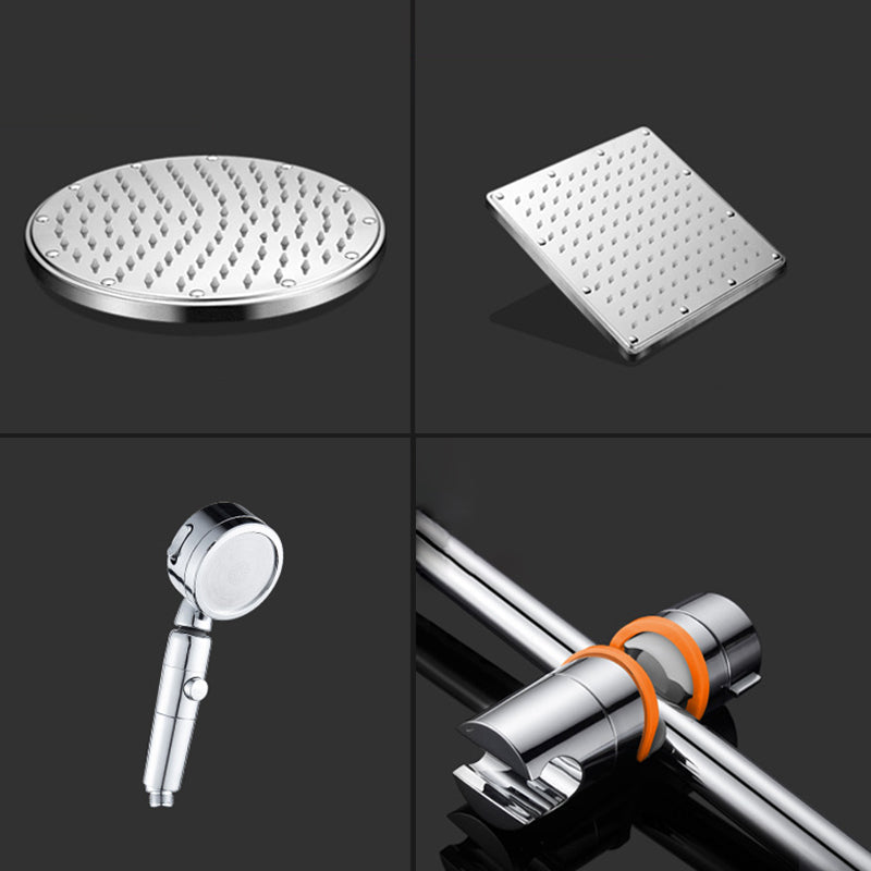 Skorter | Contemporary Style Shower Head Bathroom Fixed Shower Head with Round and Square Shape