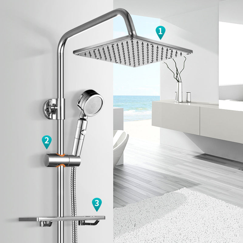 Skorter | Contemporary Style Shower Head Bathroom Fixed Shower Head with Round and Square Shape