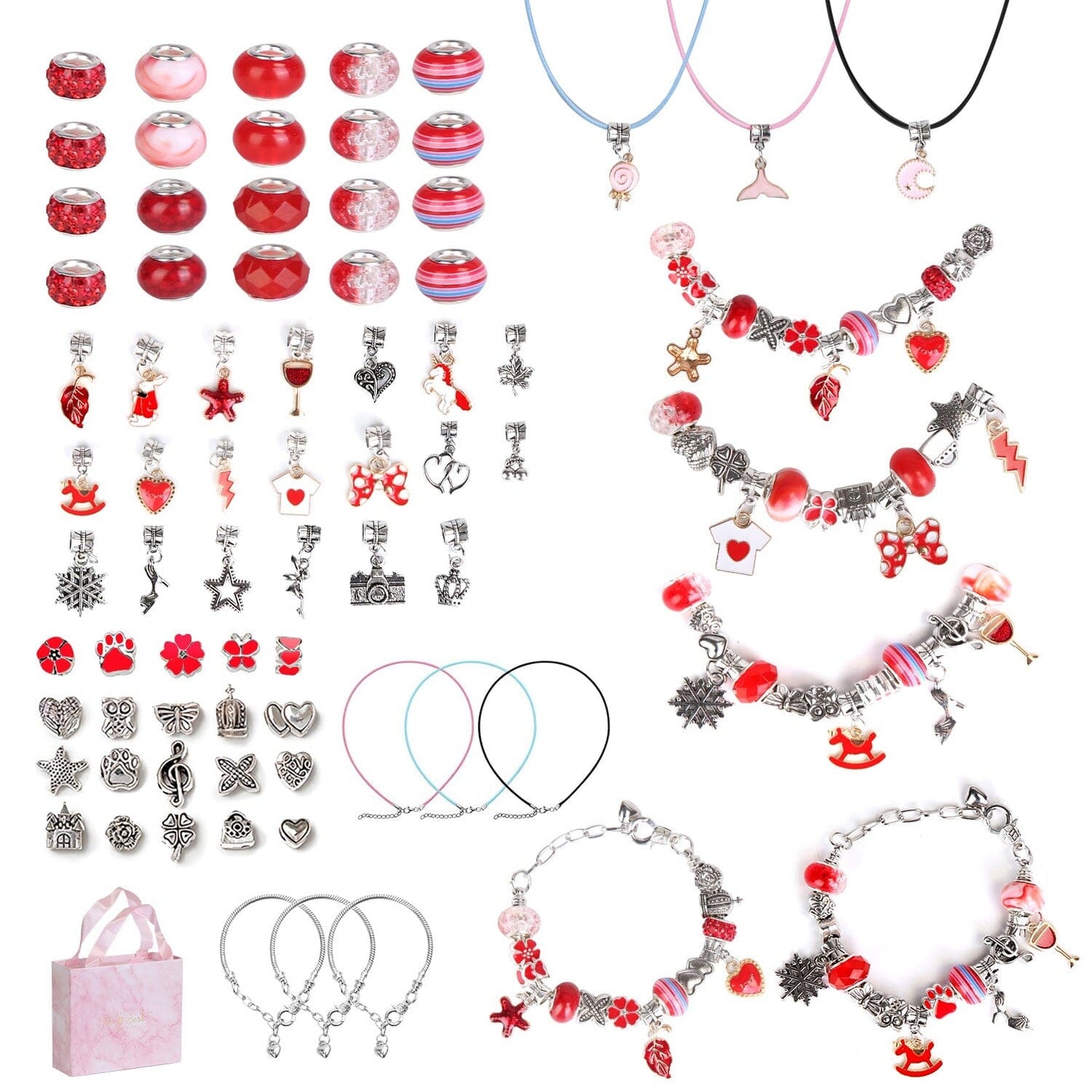 Skorter | 66 pieces: Charm bracelet making set