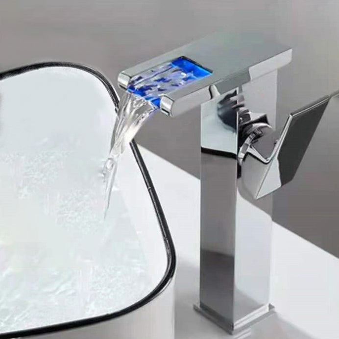 Skorter | Single-Handle Basin Faucet 1-Hole Widely Used Bathroom Sink Faucet with LED Lighting