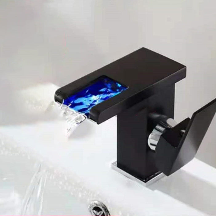 Skorter | Single-Handle Basin Faucet 1-Hole Widely Used Bathroom Sink Faucet with LED Lighting