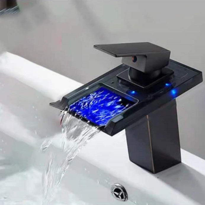 Skorter | Single-Handle Basin Faucet 1-Hole Widely Used Bathroom Sink Faucet with LED Lighting