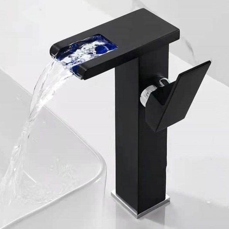 Skorter | Single-Handle Basin Faucet 1-Hole Widely Used Bathroom Sink Faucet with LED Lighting