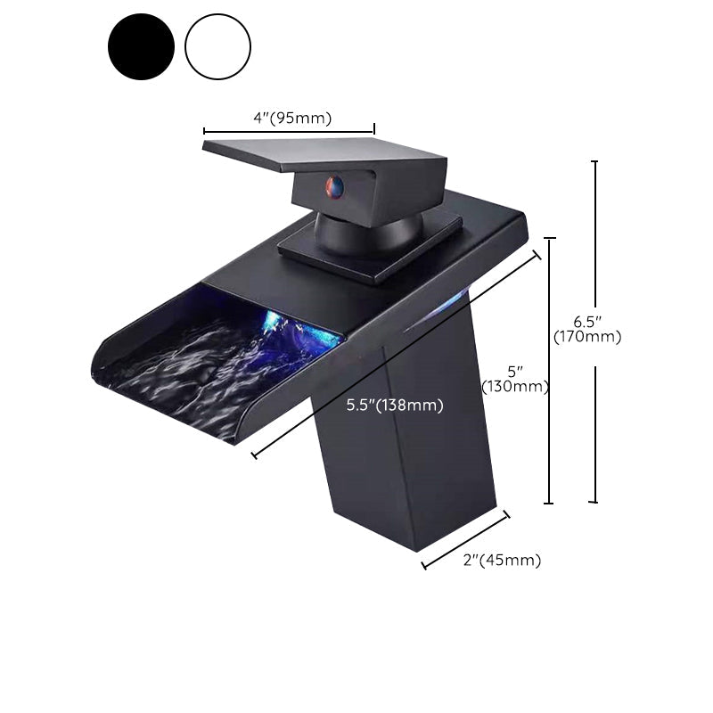 Skorter | Single-Handle Basin Faucet 1-Hole Widely Used Bathroom Sink Faucet with LED Lighting