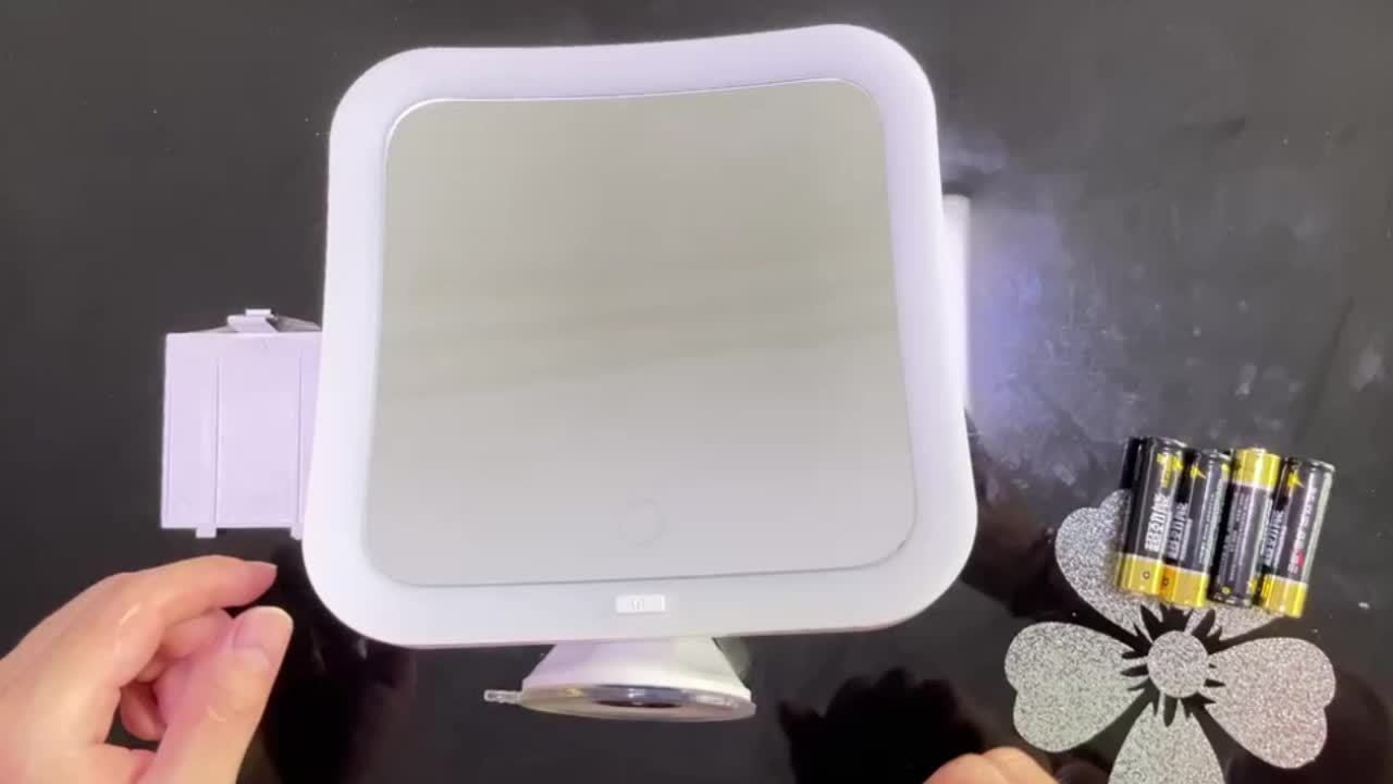 Skorter | 10X Enlarged Makeup Mirror with Lighting – With Touch Control, Light Adjustment and Suction Cup for Home or Travel