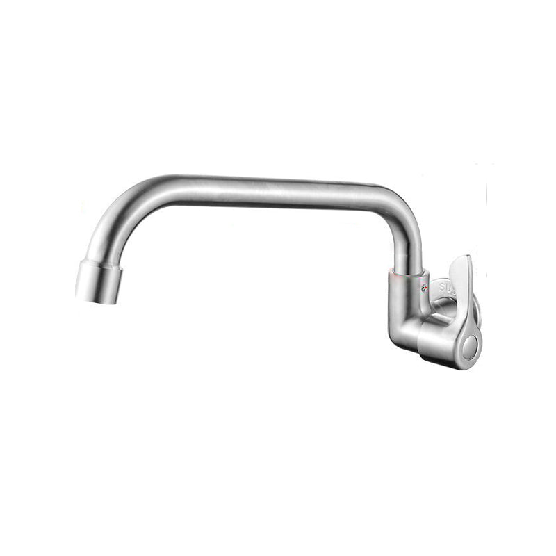 Skorter | Modern Bridge Faucet 304 Stainless Steel Knob Handle Swivel Spout Wall Mounted Faucet