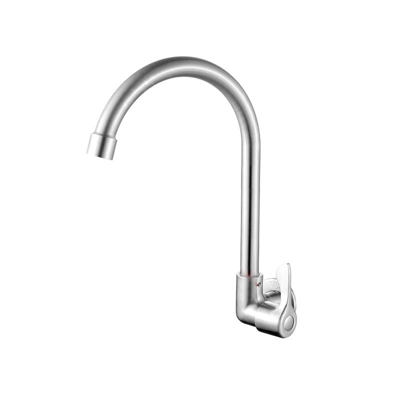 Skorter | Modern Bridge Faucet 304 Stainless Steel Knob Handle Swivel Spout Wall Mounted Faucet