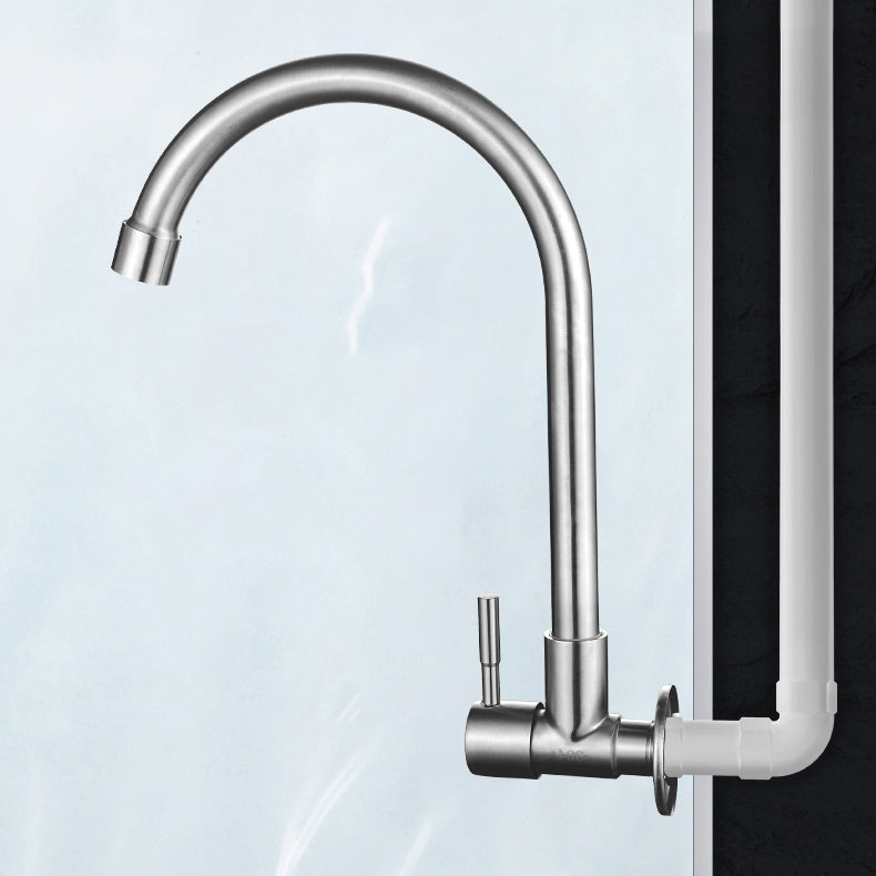 Skorter | Modern Bridge Faucet 304 Stainless Steel Knob Handle Swivel Spout Wall Mounted Faucet