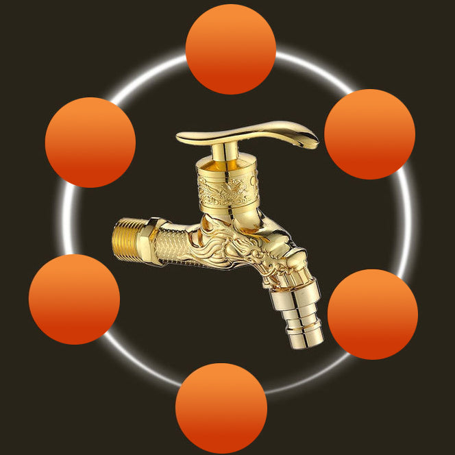 Skorter | Vintage Classic Basin Mixer Zinc Single Lever Dragon Engraving Wall Mounted Tap